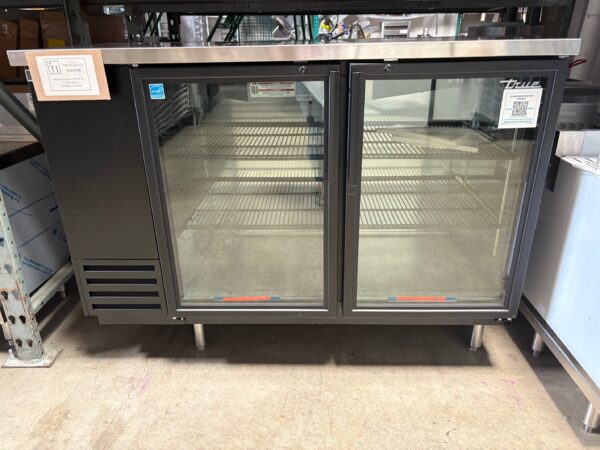 Back Bar Cooler, two-section True TBB-2G-HC-LD